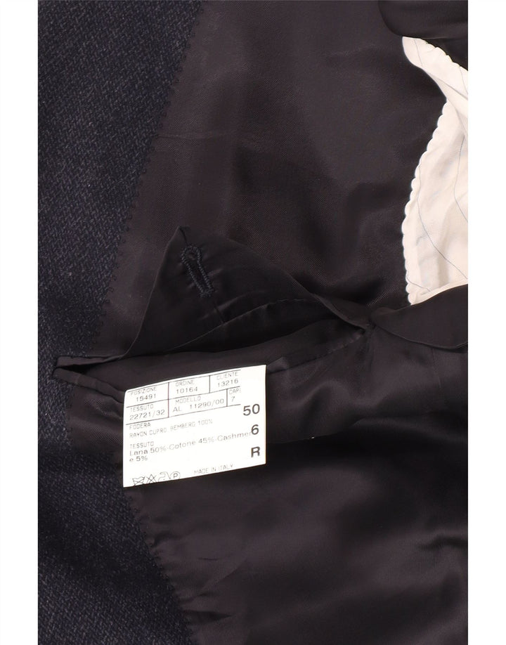 Canali Chaqueta tipo blazer de 2 botones para hombre IT 50 Large Lana azul marino