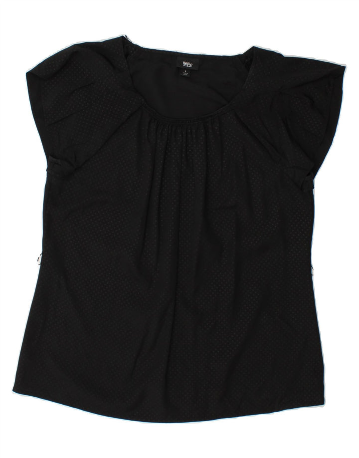 MOSSIMO Womens Blouse Top UK 16 Large Black Spotted Polyester Vintage Mossimo and Second-Hand Mossimo from Messina Hembry 