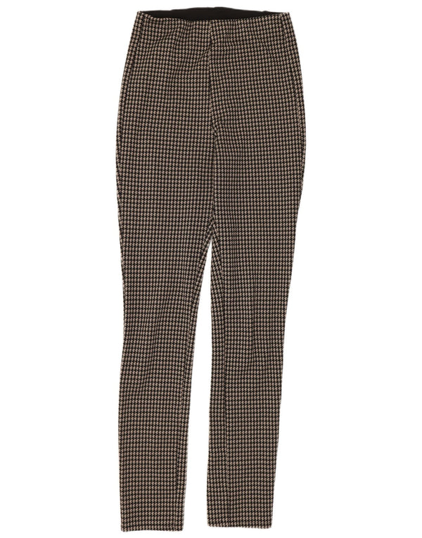 Zara Leggings para mujer UK 44 Mediano Pata de gallo negra