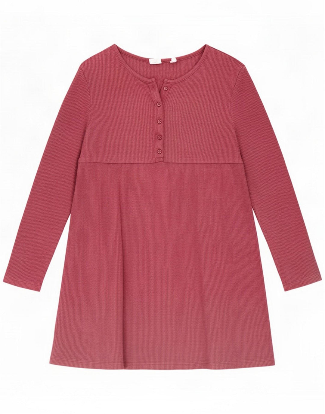 Vestido básico de manga larga para niña Gap 8-9 años Algodón rosa medio