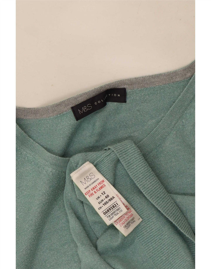 Marks & Spencer - Cárdigan para mujer, talla 40, viscosa verde medio