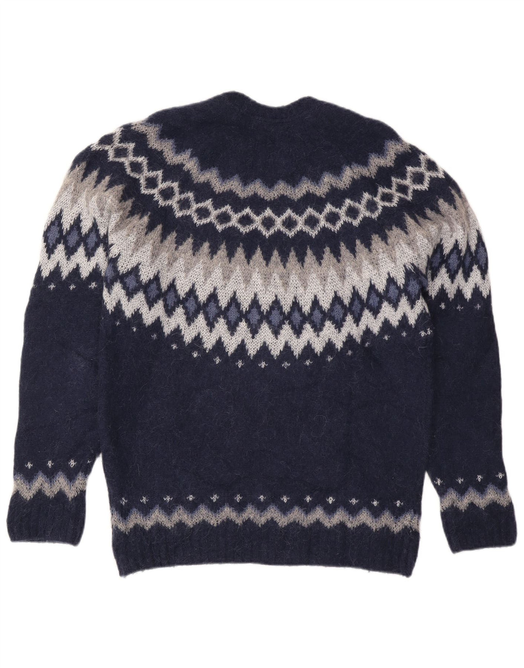 Massimo Dutti Jersey De Cuello Redondo Para Mujer UK 46 Large Azul Marino