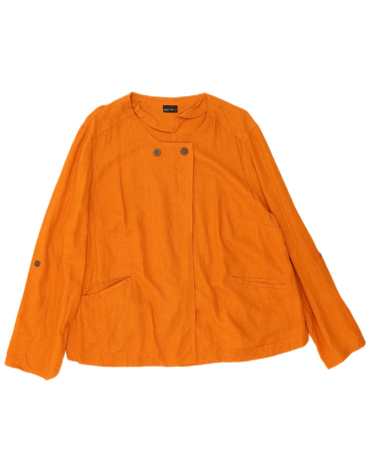 LAURA TORELLI Womens Classic Shirt Blouse IT 48 XL Orange