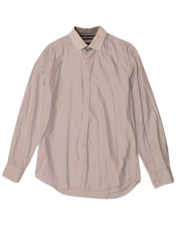 Marks & Spencer Camisa autógrafa para hombre Talla 41 Algodón gris medio