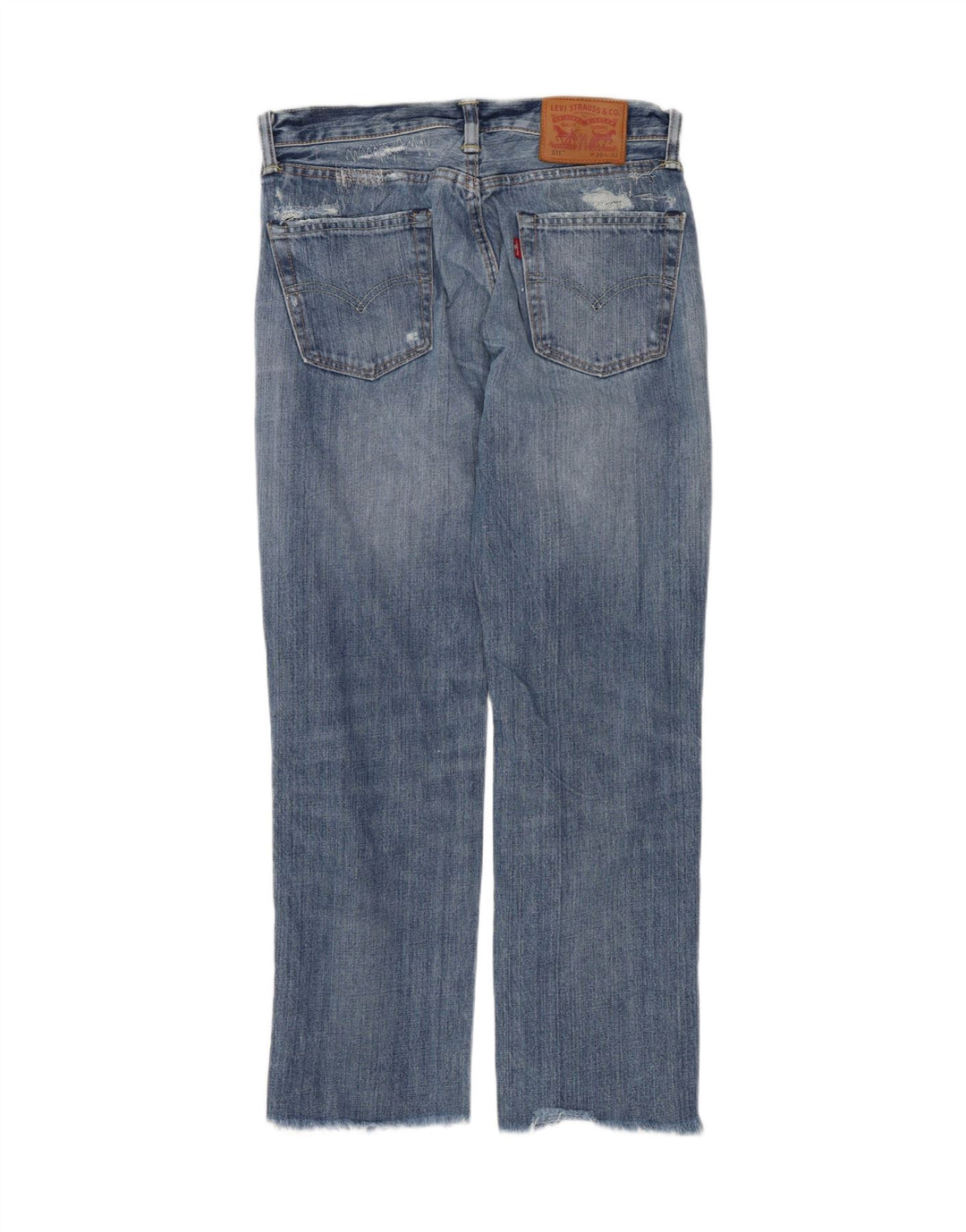 Levi's Mujer 511 Vaqueros Slim Desgastados W30 L27 Algodón Azul