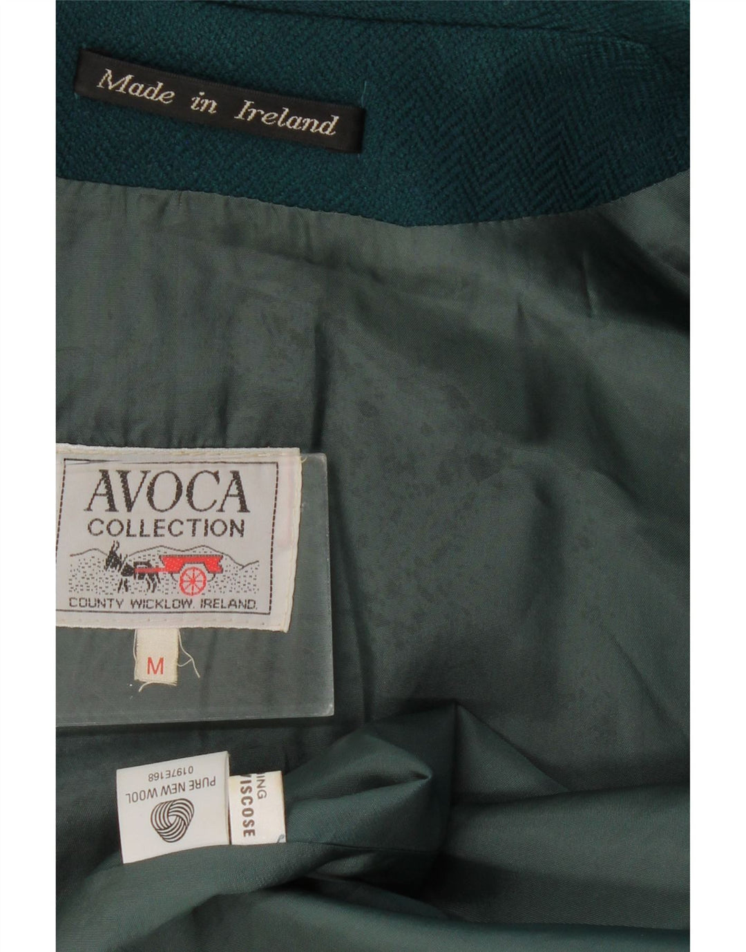 AVOCA Abrigo abierto para mujer UK 14 Mediano Cuadros multicolores Lana nueva