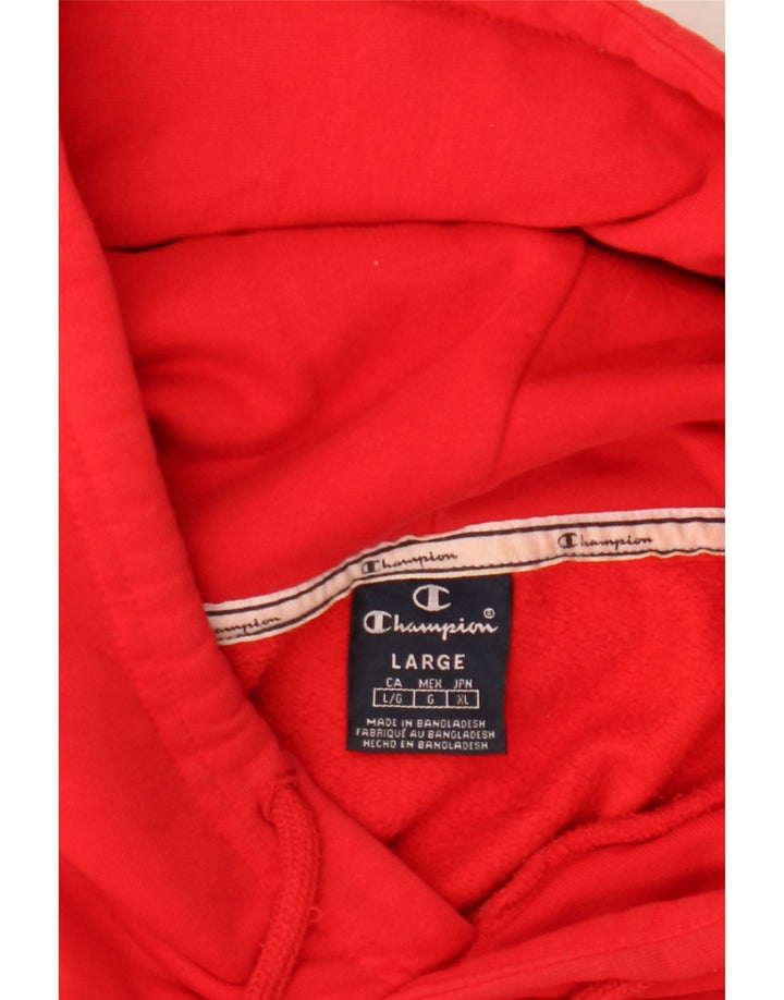Champion Sudadera con capucha gráfica para hombre, talla grande, color rojo