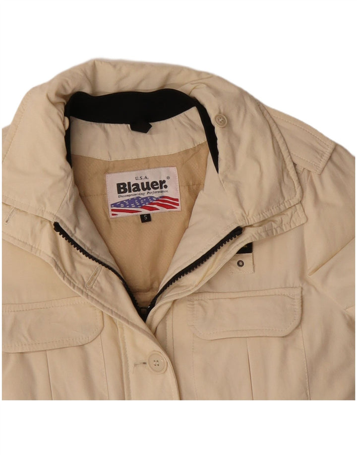 Blauer Chaqueta militar extragrande para mujer UK 10 Small Beige