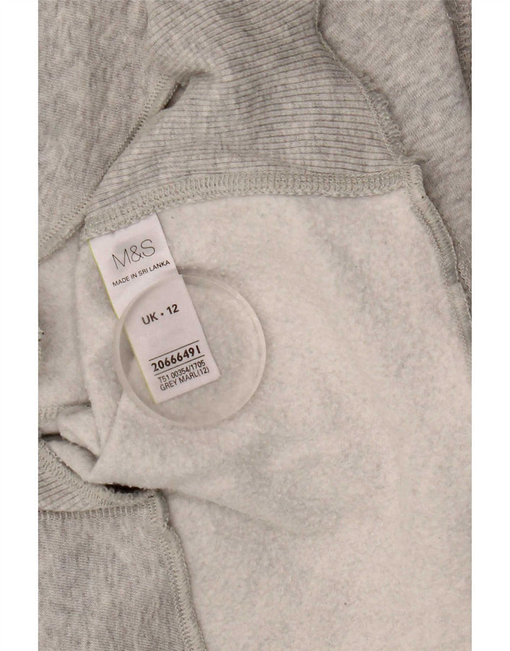 Marks & Spencer Jersey con capucha para mujer Reino Unido 12 Algodón gris medio