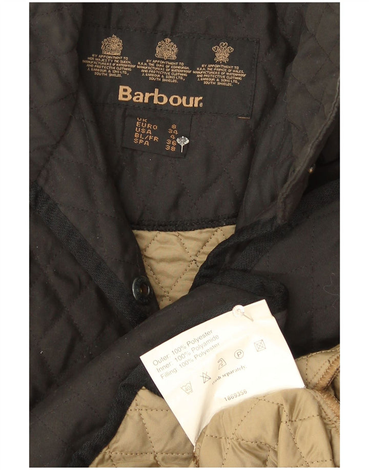Barbour Chaqueta acolchada para mujer UK 8 Small Poliéster negro