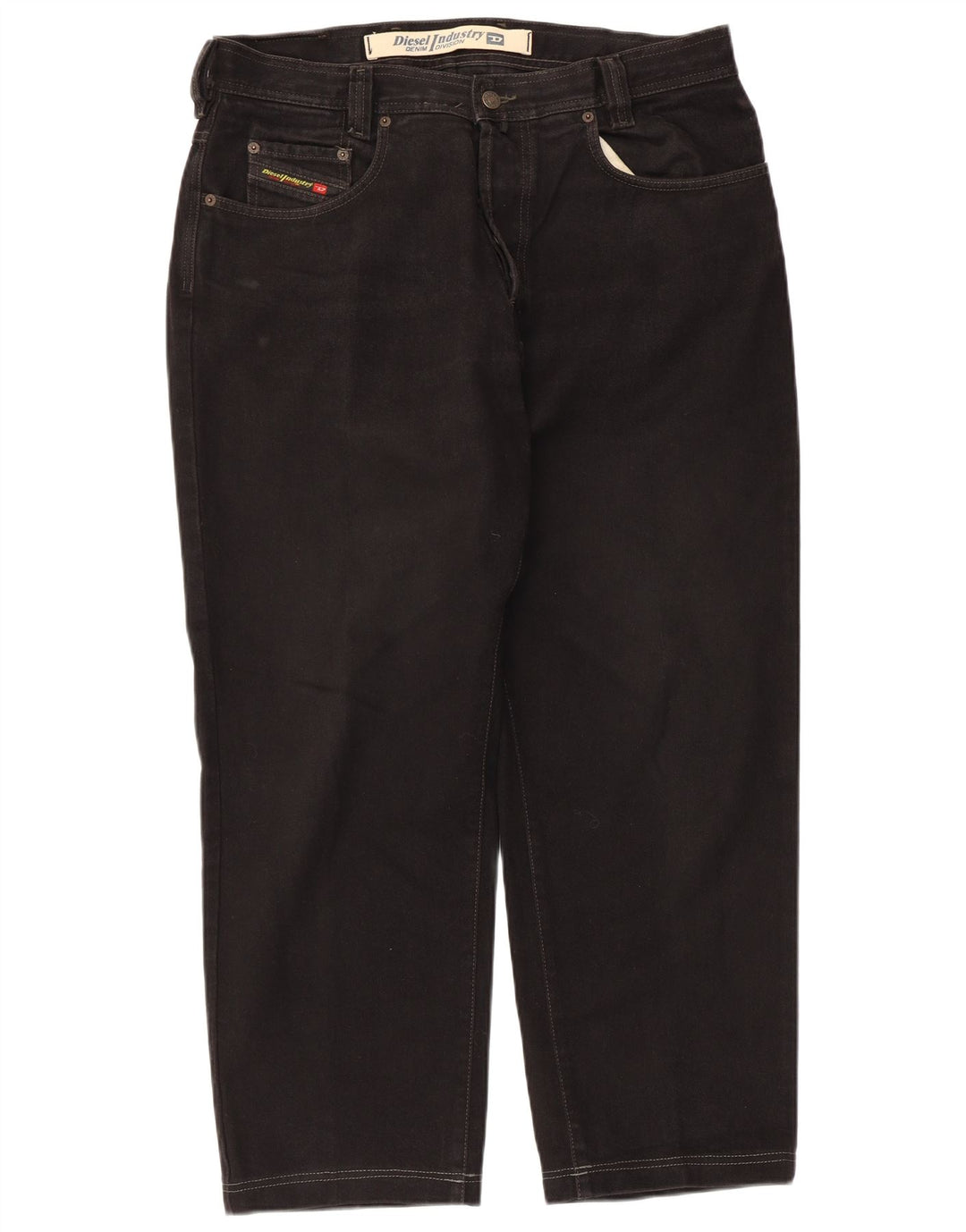 DIESEL Vaqueros rectos para hombre W36 L28 Algodón negro