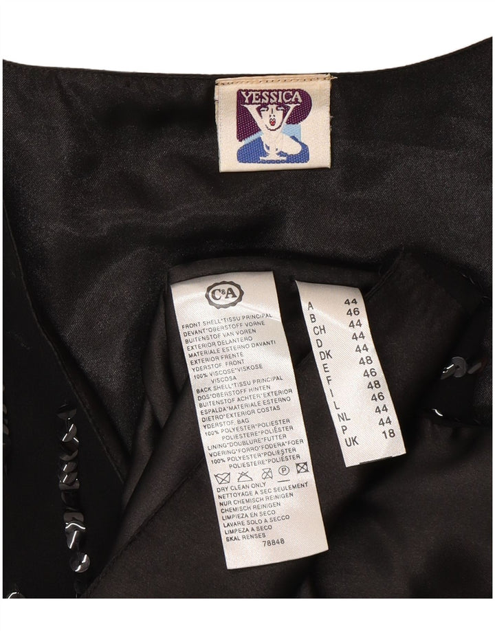 Chaleco de Mujer Yessica ES 40 XL Poliéster Geométrico Negro