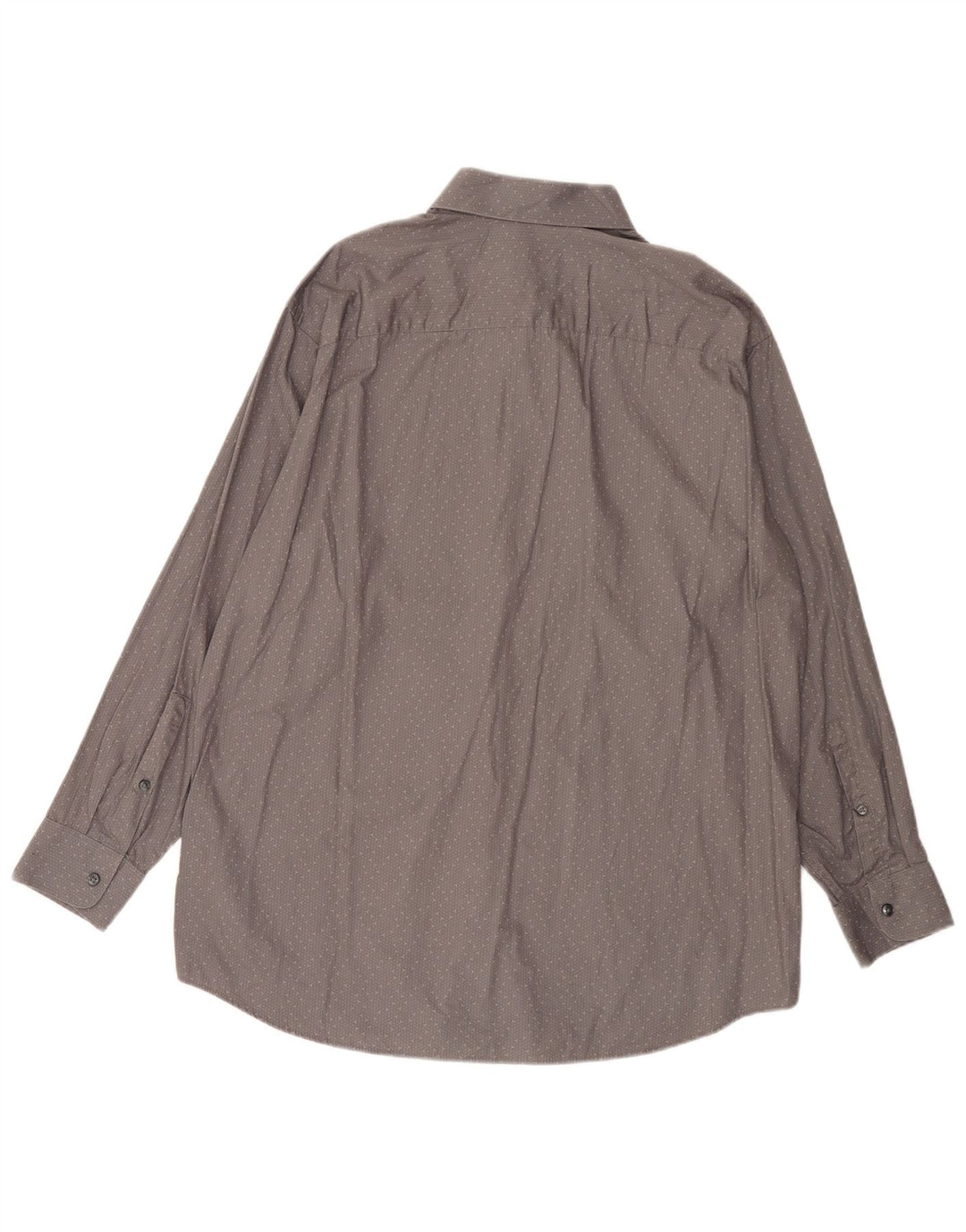 Calvin Klein Camisa de corte regular para hombre Talla 16 1/2 Grande Algodón manchado gris