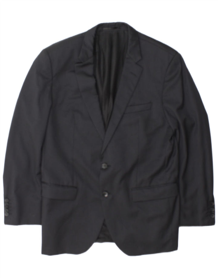Hugo Boss Chaqueta tipo blazer entallada con 2 botones para hombre EU 52 XL Gris a rayas