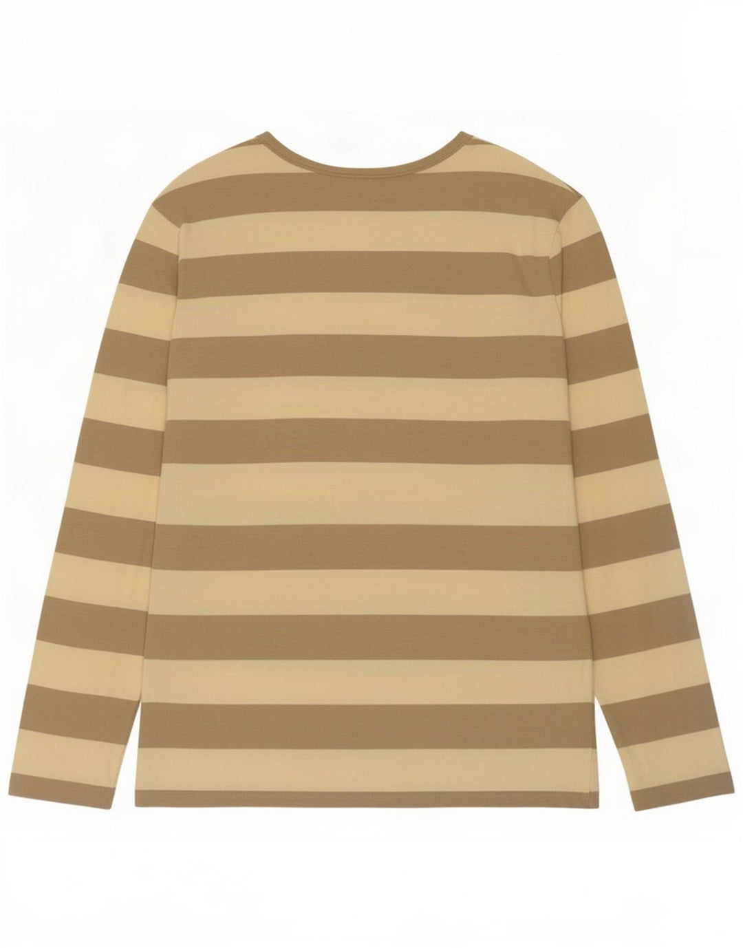 Camiseta Gap Hombre Manga Larga Algodón A Rayas Beige Medio