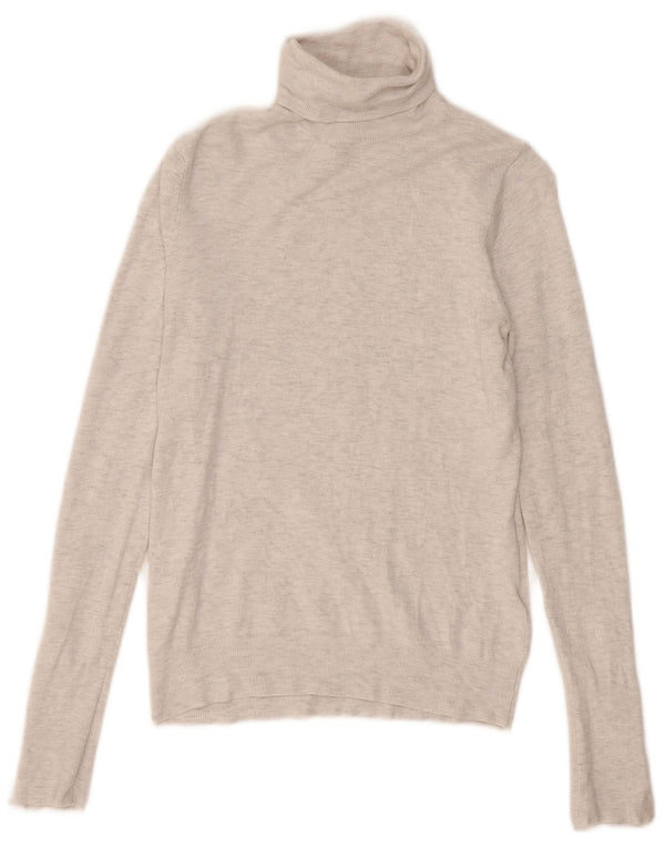 Zara Womens Roll Neck Jumper Sweater UK 12 Medium Grey