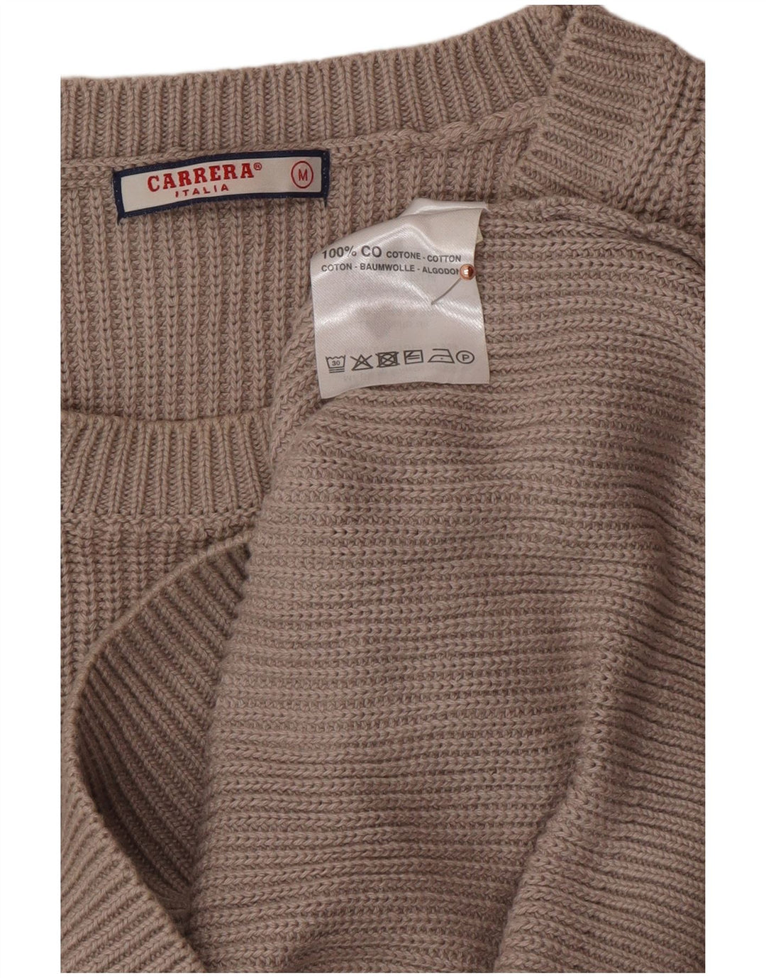 CARRERA Jersey de cuello redondo para hombre de algodón gris medio