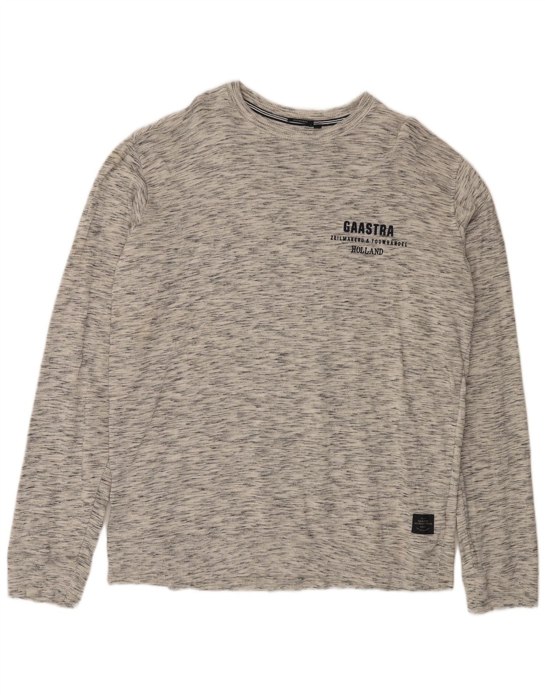 GAASTRA Camiseta de manga larga para hombre 3XL Algodón moteado gris