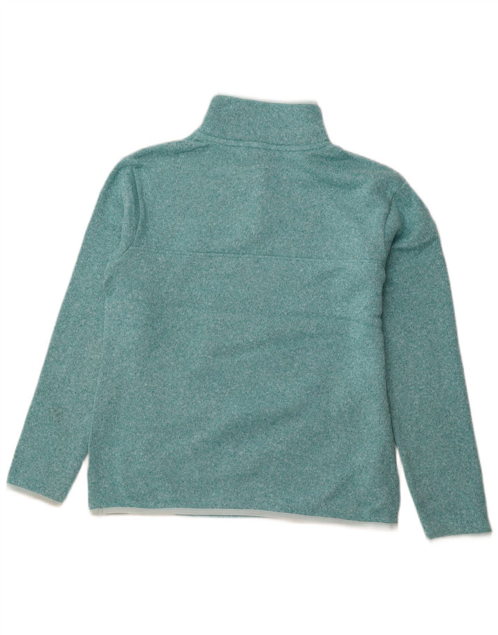 EDDIE BAUER Sudadera con cuello y botones para mujer UK 14 Medium Turquesa