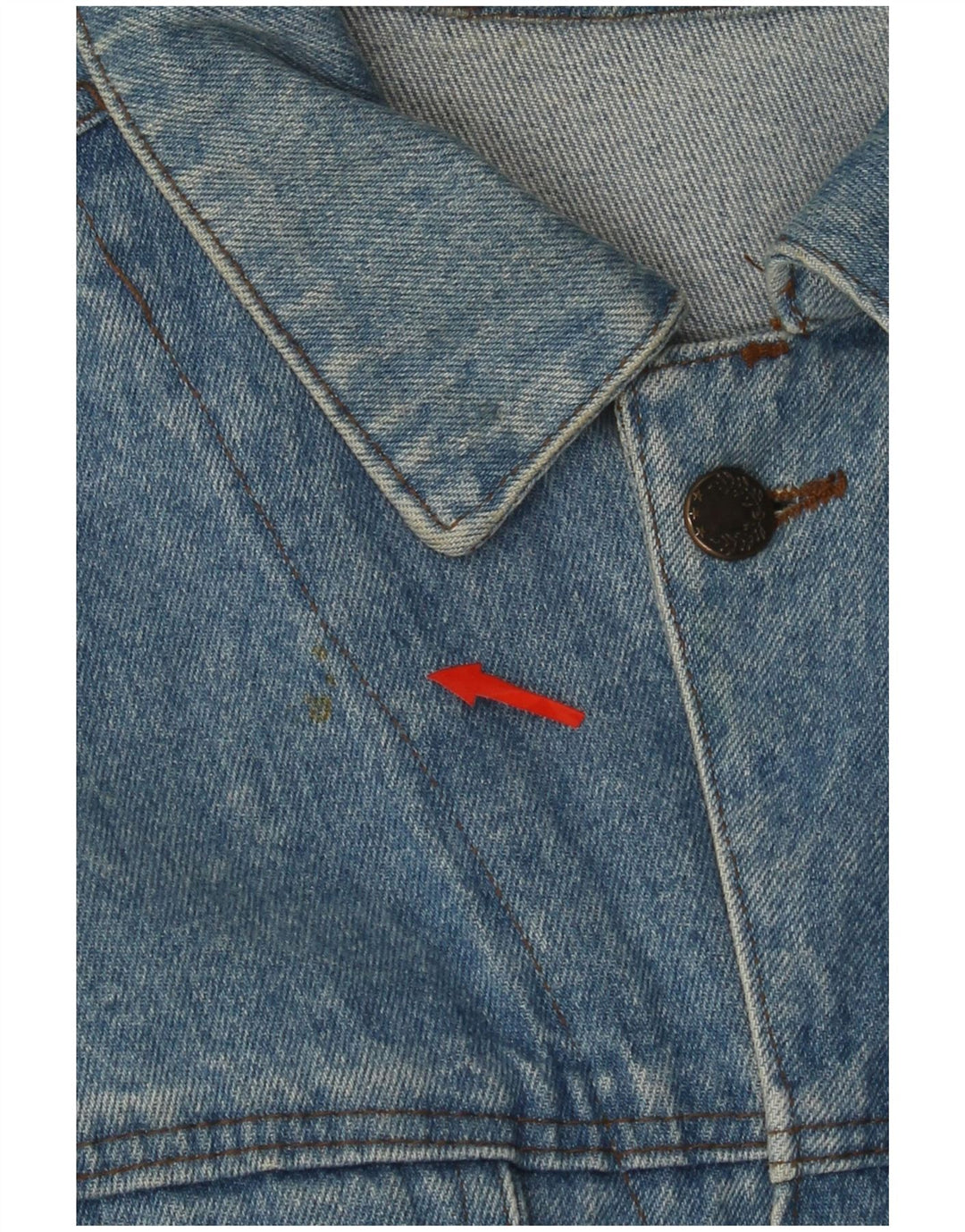 VINTAGE Chaqueta vaquera para hombre Reino Unido 42 XL Azul