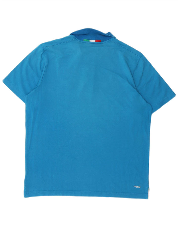 Polo ADIDAS Italia Graphic para hombre de algodón azul grande