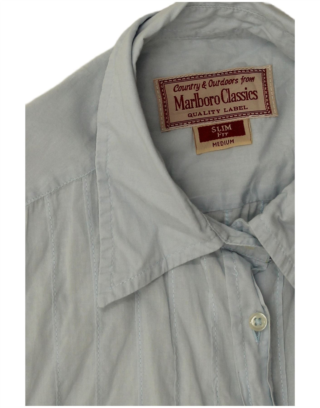 Marlboro Classics Camisa ajustada sin mangas para mujer UK 44 Azul medio