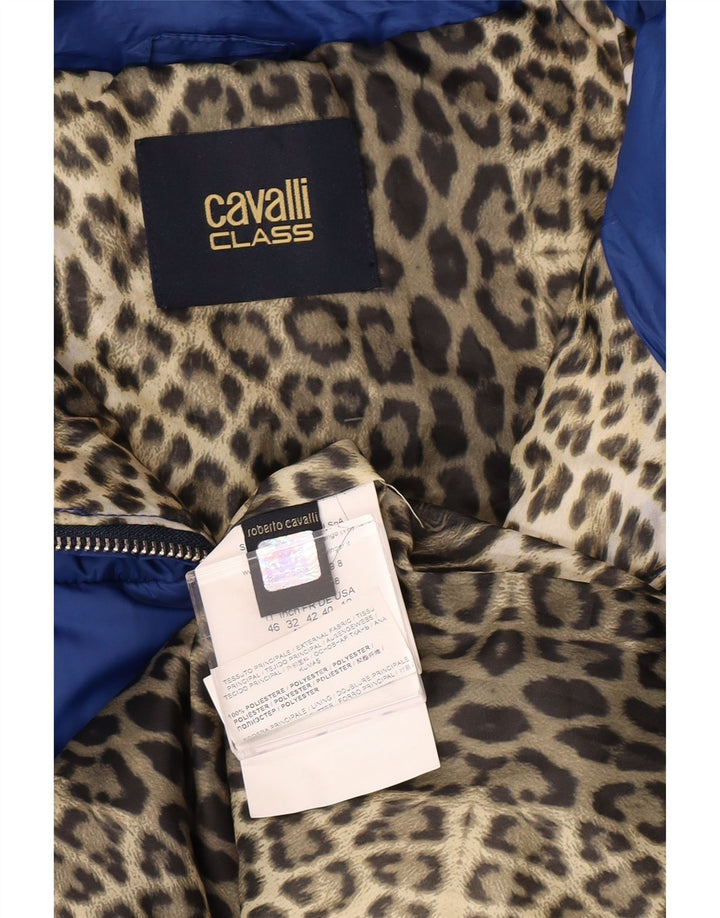 CAVALLI Chaqueta Acolchada Mujer IT 46 Grande Poliéster Azul
