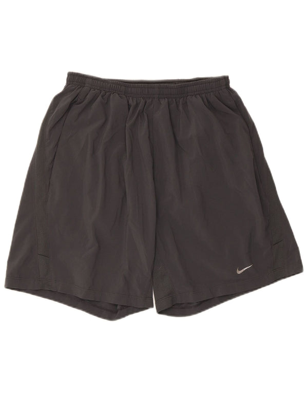 Nike Dri Fit - Pantalones cortos deportivos para hombre, talla pequeña, color gris