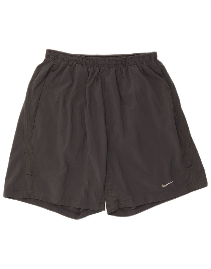 Nike Dri Fit - Pantalones cortos deportivos para hombre, talla pequeña, color gris