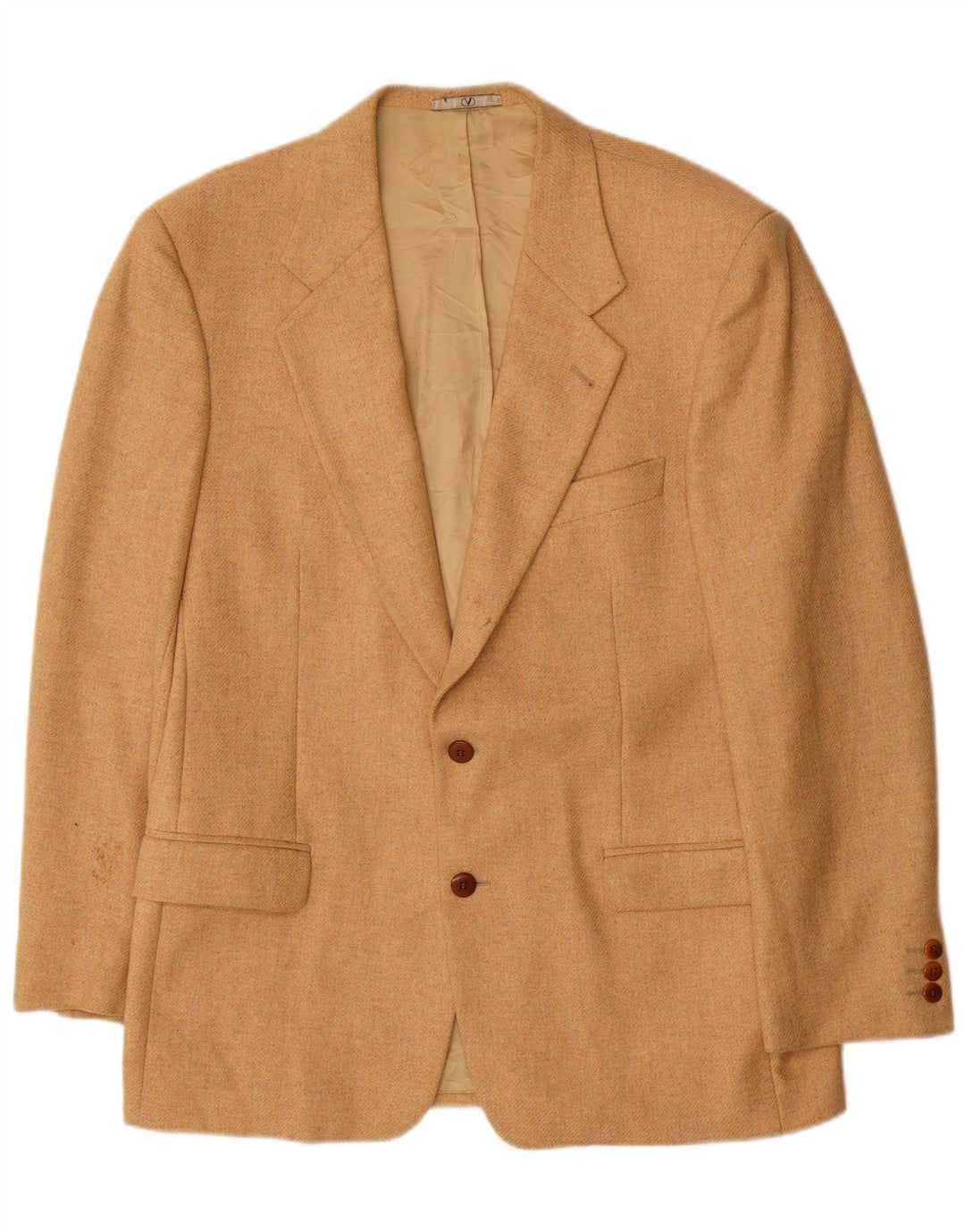 VALENTINO Chaqueta blazer de 2 botones para hombre IT 52 XL Lana virgen beige