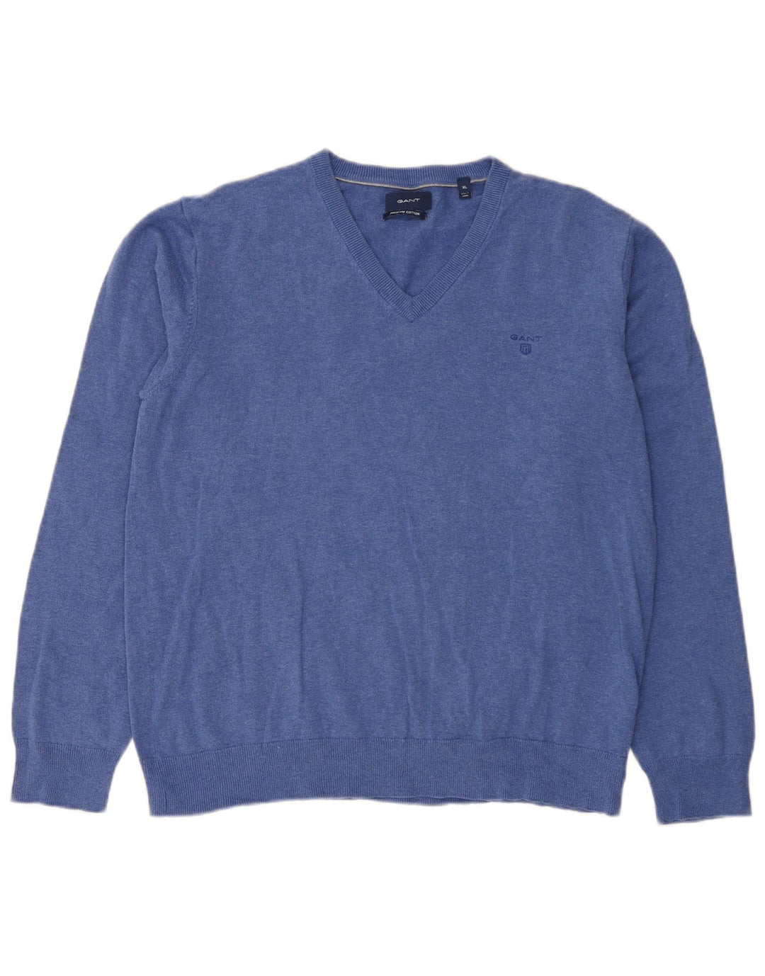 Gant Jersey con Cuello en V para Hombre XL Azul Algodón