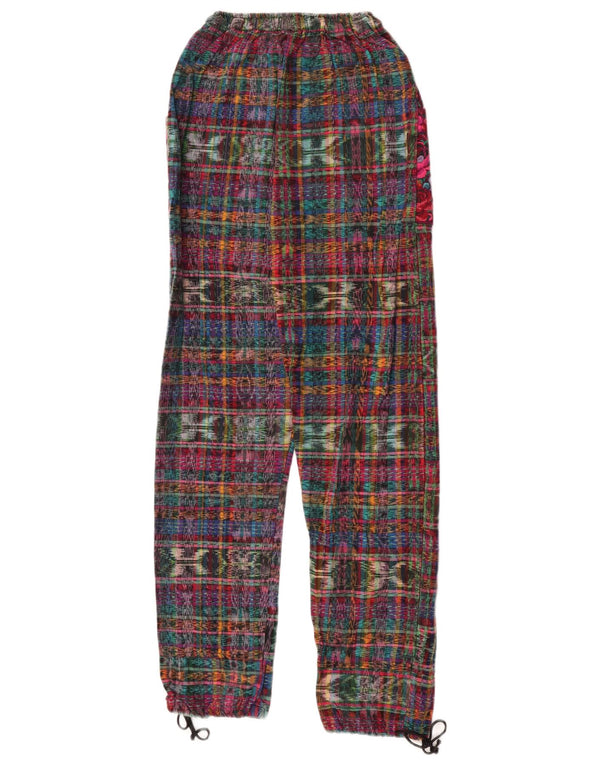 Vintage mujer Joggers pantalones pequeños W26 L28 multicolor floral azteca
