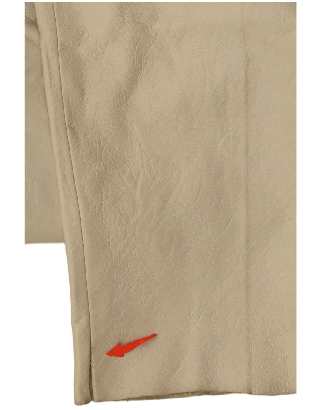 VINTAGE Pantalones de cuero cónicos para mujer W26 L30 Beige