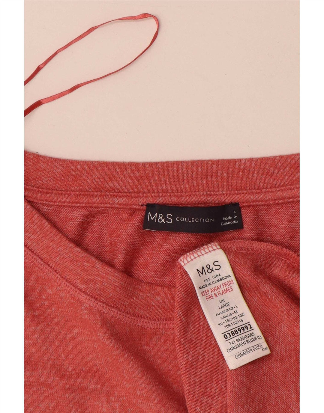 Marks & Spencer - Camiseta para hombre, talla grande, viscosa roja