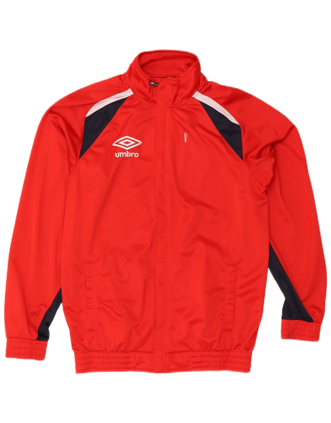 Umbro Hombre Chándal Top Chaqueta Poliéster Color Block Rojo Medio