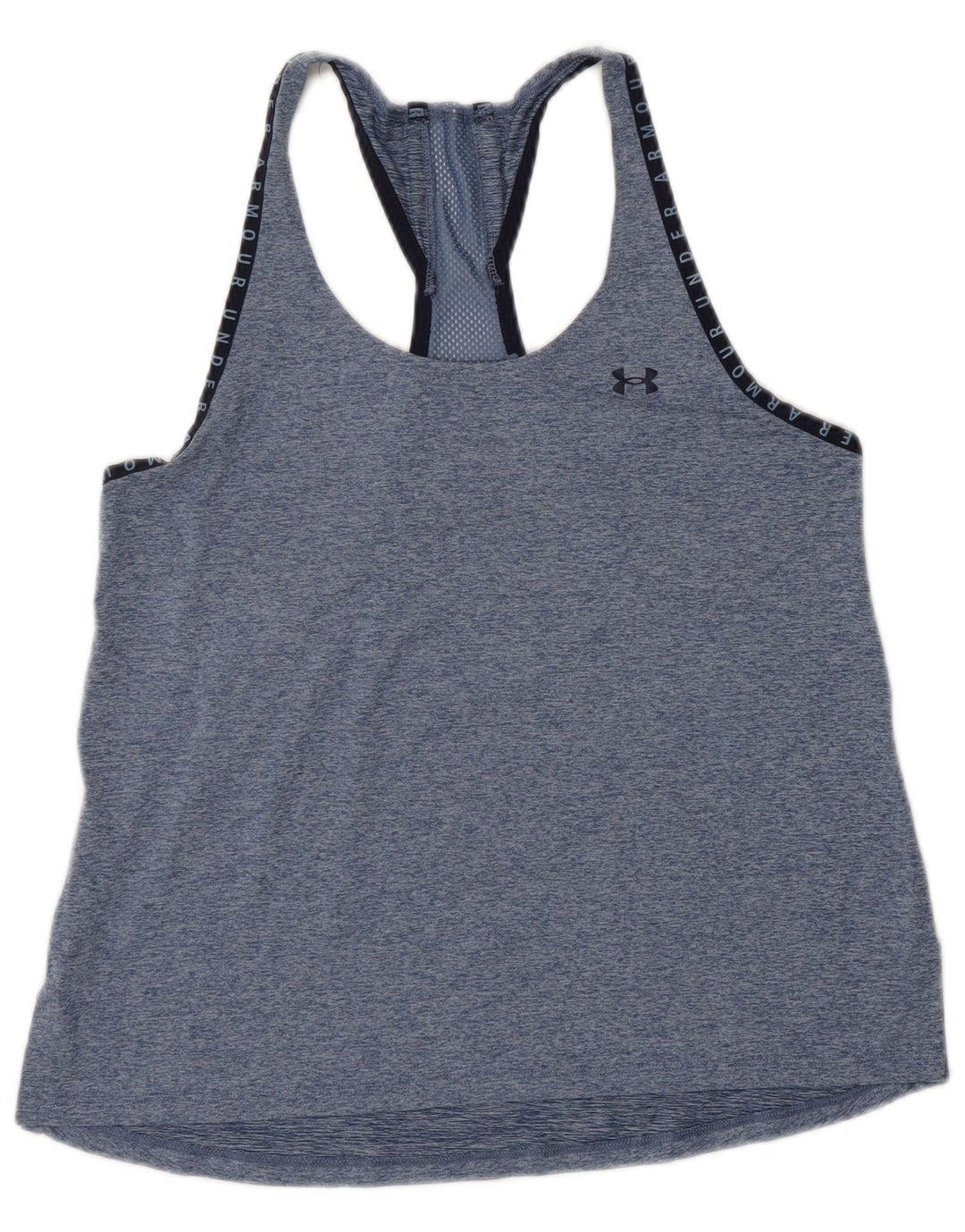 Under Armour Camiseta sin mangas gráfica para mujer UK 10 Small Blue Moteado