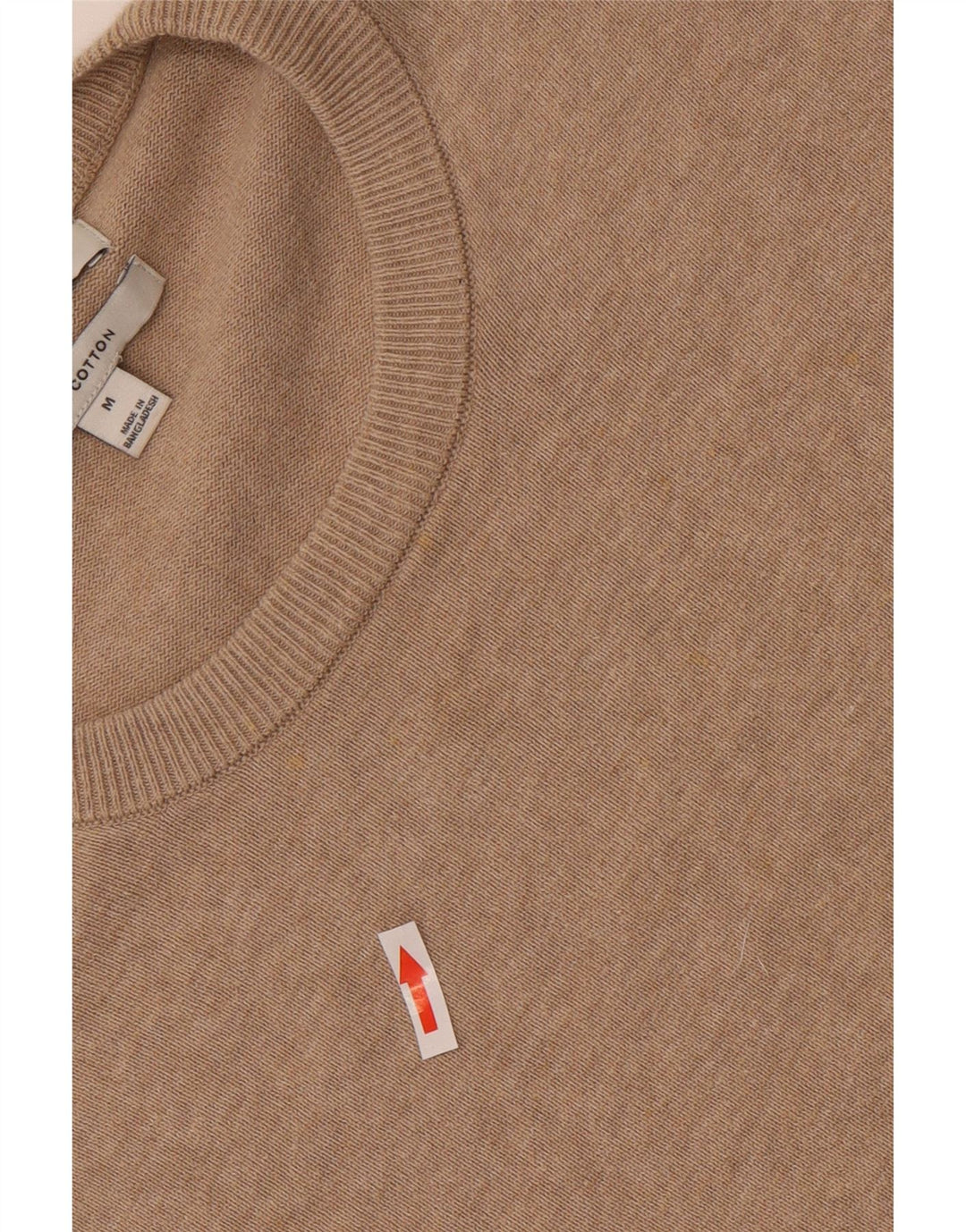 Marks & Spencer Jersey de Cuello Redondo para Hombre de algodón Beige Medio