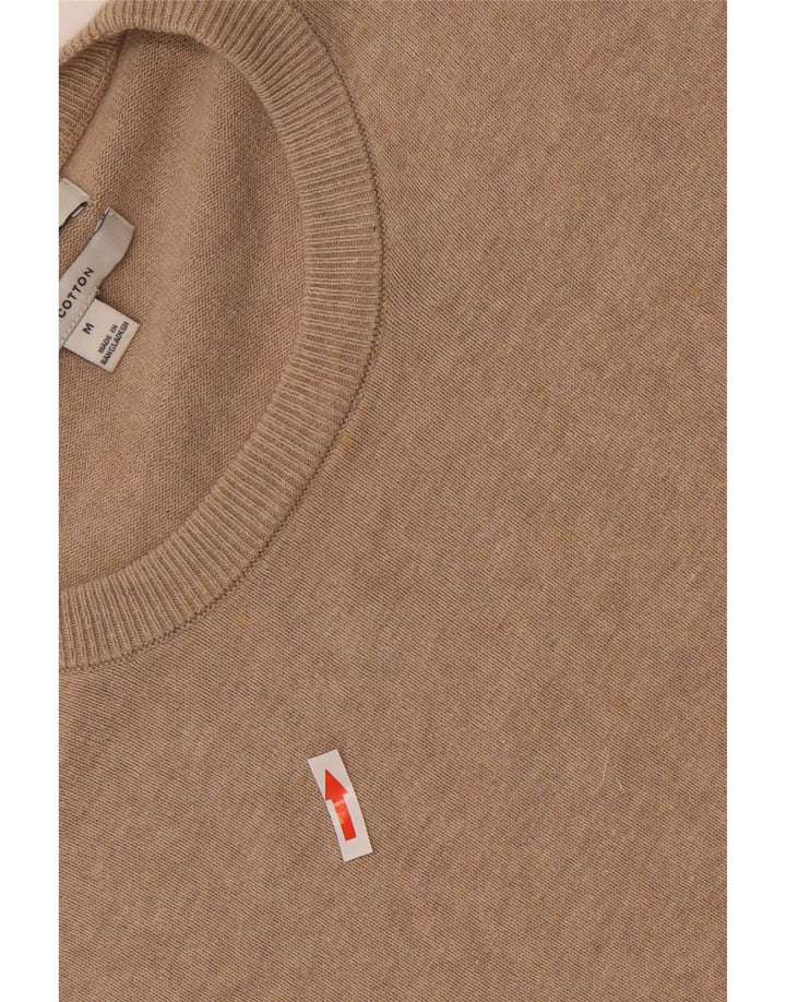 Marks & Spencer Jersey de Cuello Redondo para Hombre de algodón Beige Medio