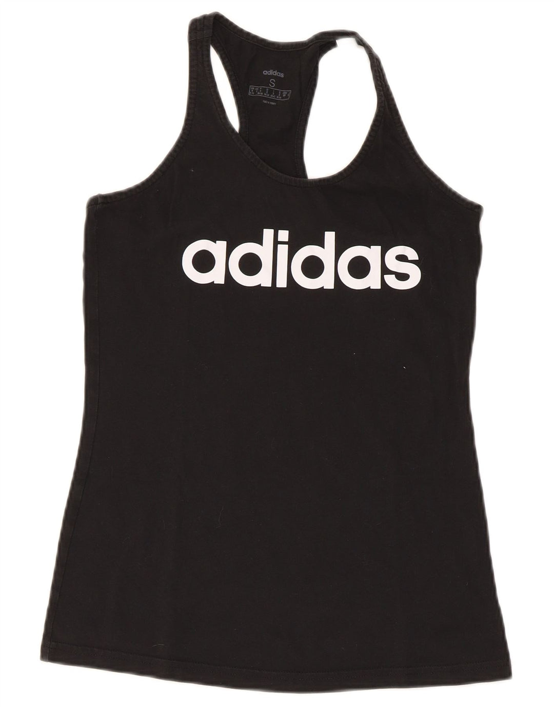 Adidas Mujer Gráfico Chaleco Top Reino Unido 8/10 Pequeño Negro