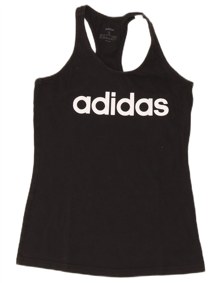 Adidas Mujer Gráfico Chaleco Top Reino Unido 8/10 Pequeño Negro