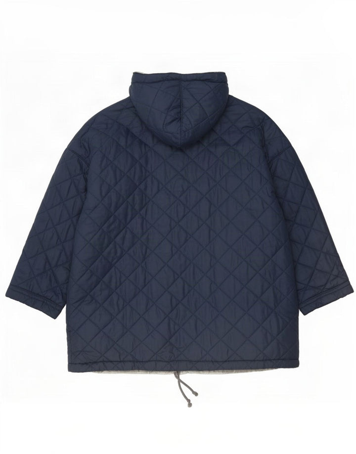 Belfe & Chaqueta acolchada reversible de gran tamaño para mujer UK 44 Azul marino mediano