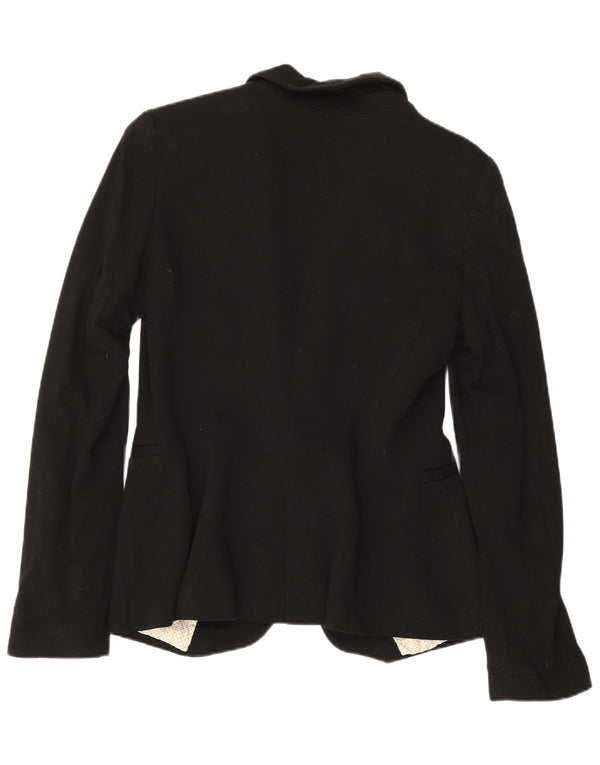 Zara Mujer Chaqueta Blazer De 1 Botón UK 10 Small Black