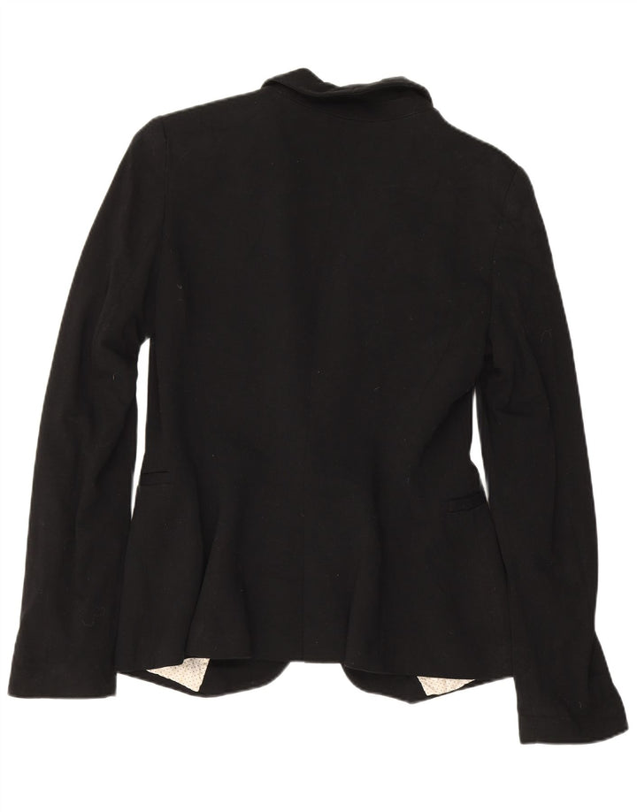 Zara Mujer Chaqueta Blazer De 1 Botón UK 10 Small Black