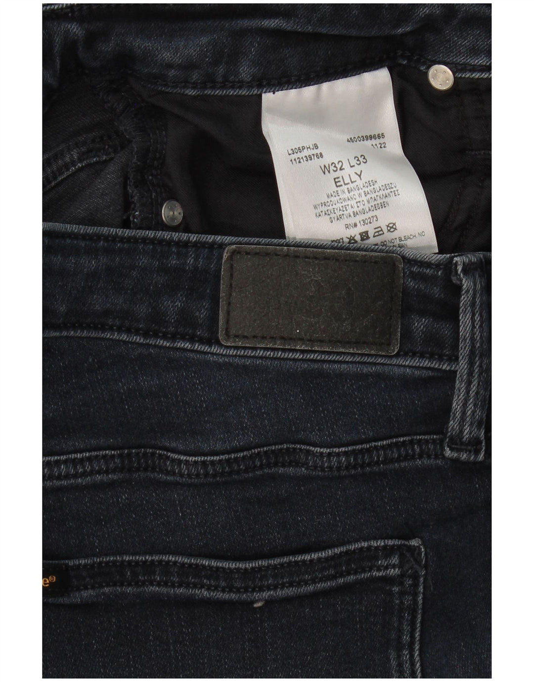 LEE Womens Elly Slim Jeans W32 L30 Navy Blue Cotton