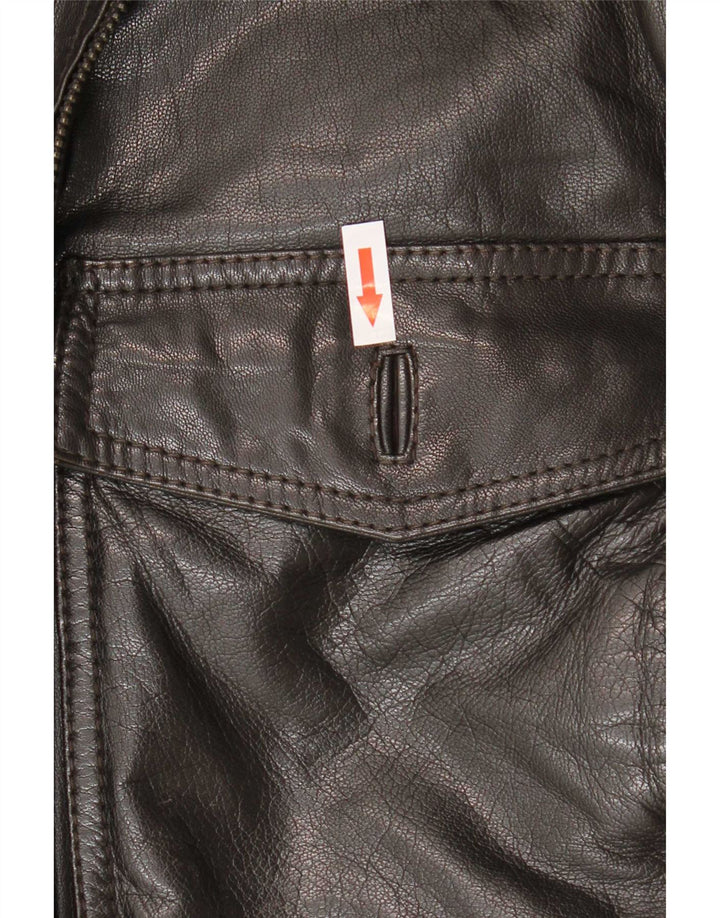 Conbipel Chaqueta de cuero para hombre IT 52 Grande Negro