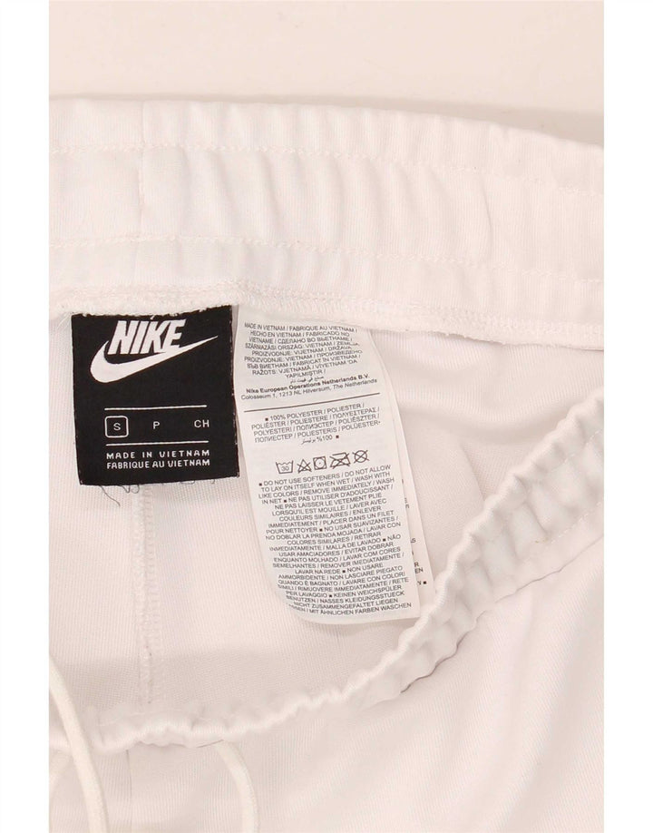 Nike Pantalones cortos deportivos gráficos para mujer UK 10 Small Blanco Colorblock Poliéster