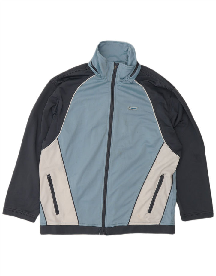 LOTTO Chaqueta de chándal para mujer UK 20 2XL Azul Colorblock