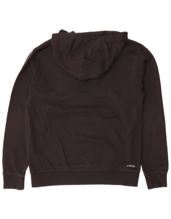 FILA Sudadera con capucha gráfica para niños 15-16 años Algodón negro