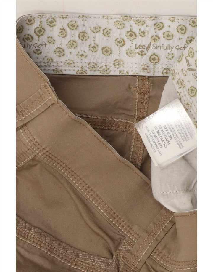 Lee pantalones cortos cargo para mujer US 10 grande W32 algodón beige