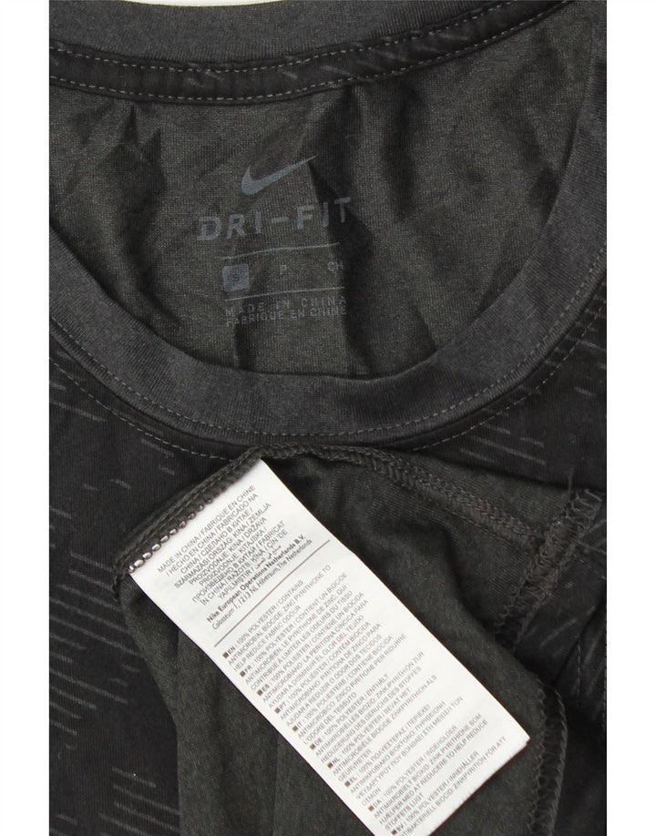 Nike Camiseta Dri Fit para hombre Top Small Negro Camuflaje Poliéster